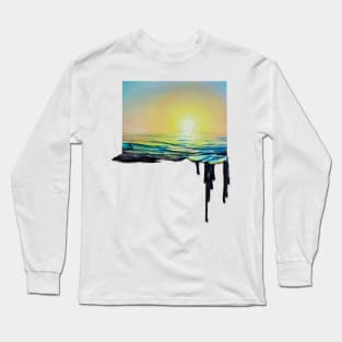 Original Painting "The Sun Arises and Ocean Emanates" Long Sleeve T-Shirt